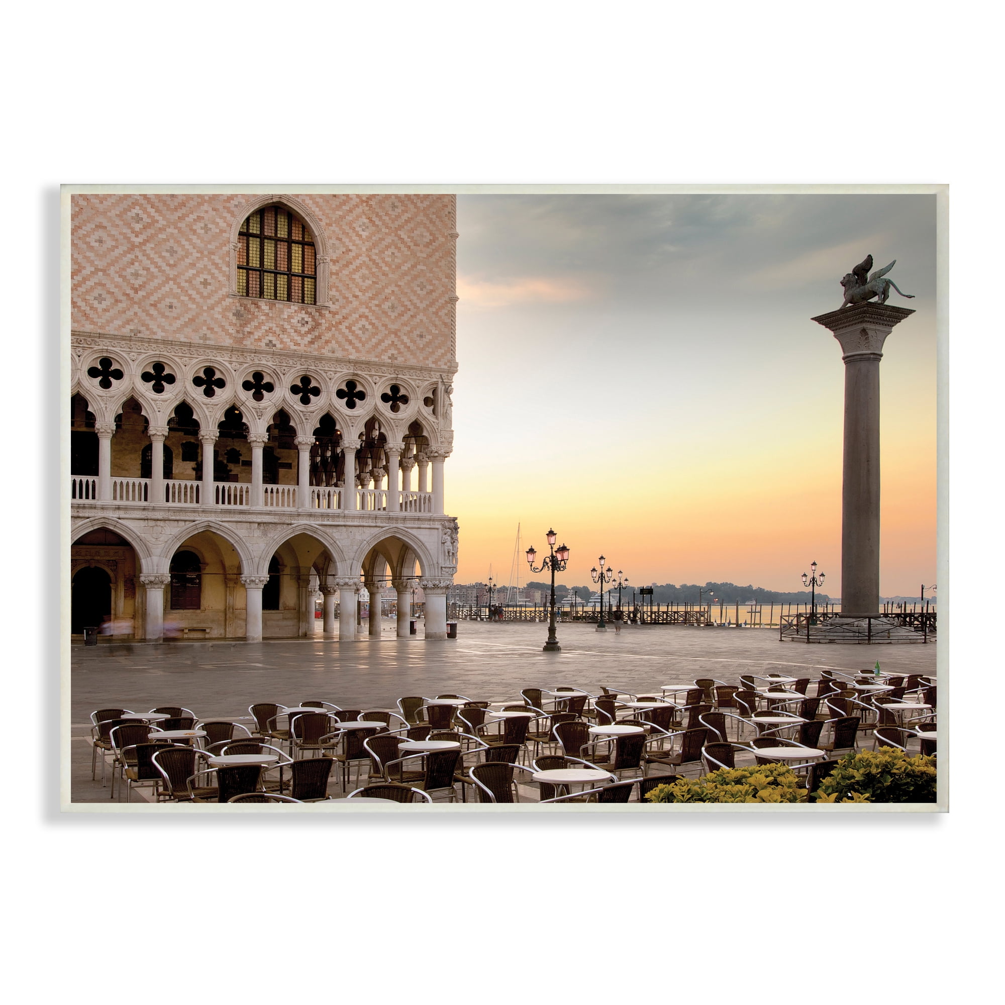 Stupell Industries San Marco Sunset Italian Architecture Traditional Buildings Abstract Photography Unframed Art Print Wall Art, 10 x 15