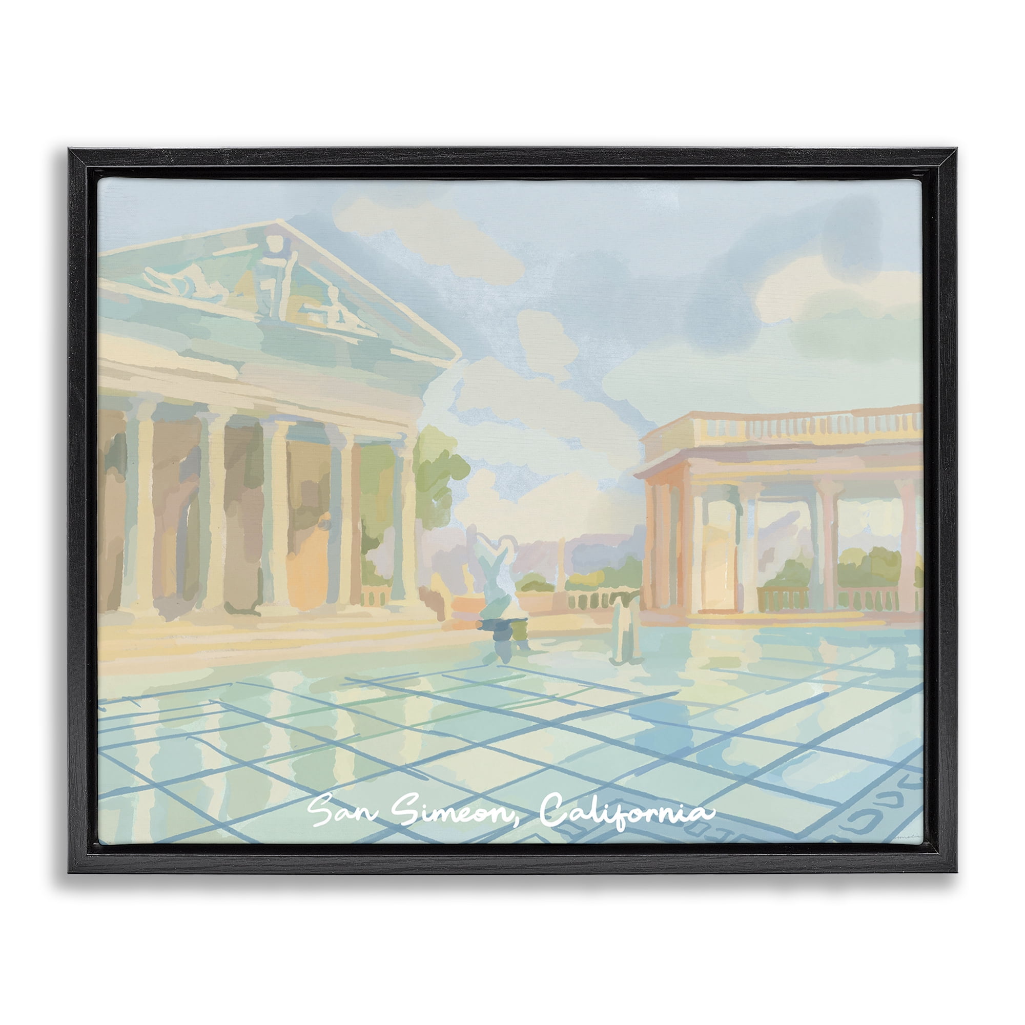 Stupell Industries San Simeon California Black Framed Floater Canvas Wall Art, design by Amelia Noyes