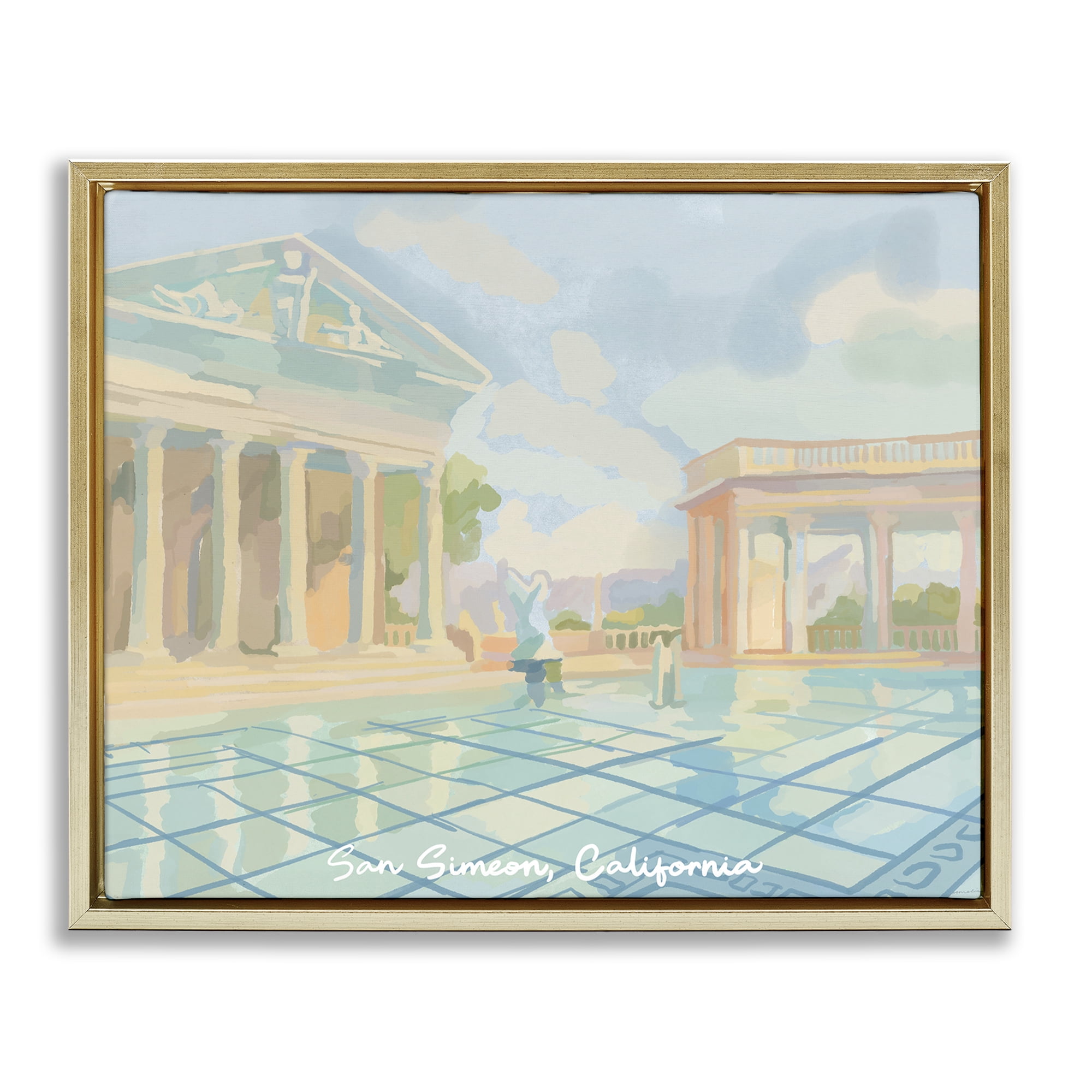 Stupell Industries San Simeon California Gold Framed Floater Canvas Wall Art, design by Amelia Noyes