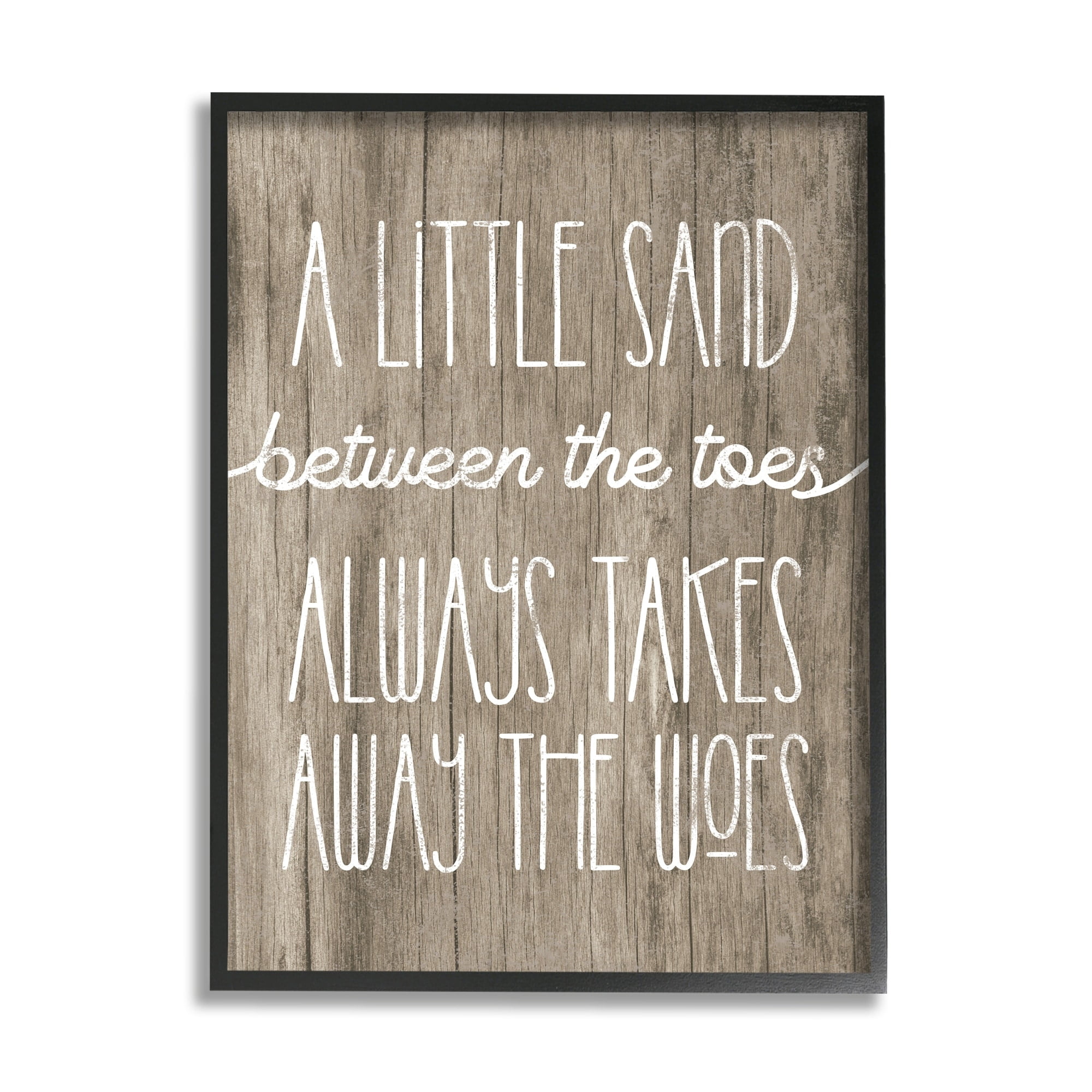 Stupell Industries Sand Between Toes Takes Away Woes Nautical Phrase, 11 x 14, Design by Daphne Polselli