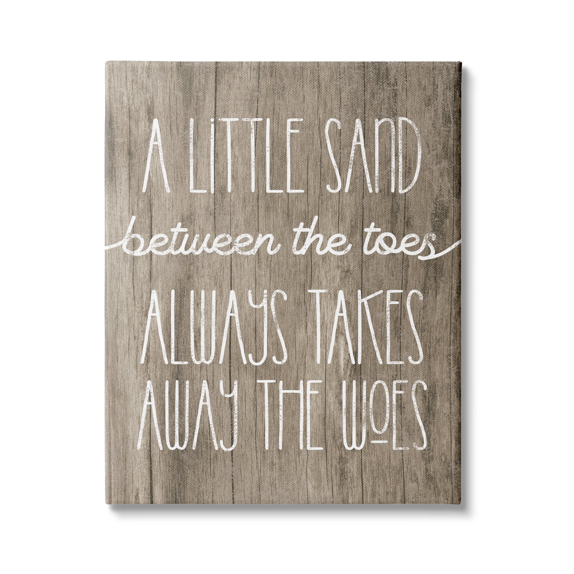Stupell Industries Sand Between Toes Takes Away Woes Nautical Phrase, 30 x 40, Design by Daphne Polselli