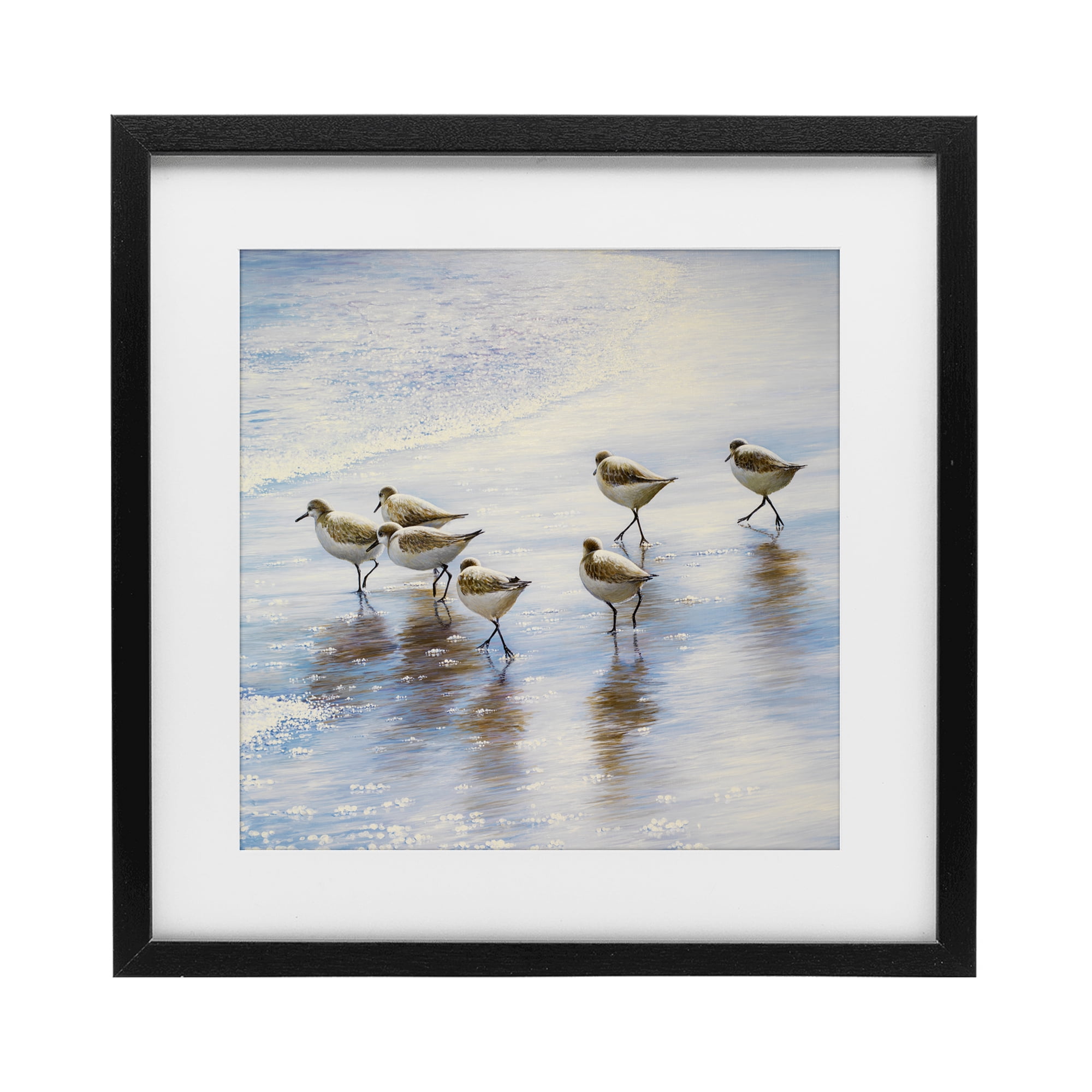 Stupell Industries Sand Dancers on Shore Black Framed Print Under Glass, design by Bruce Nawrocke