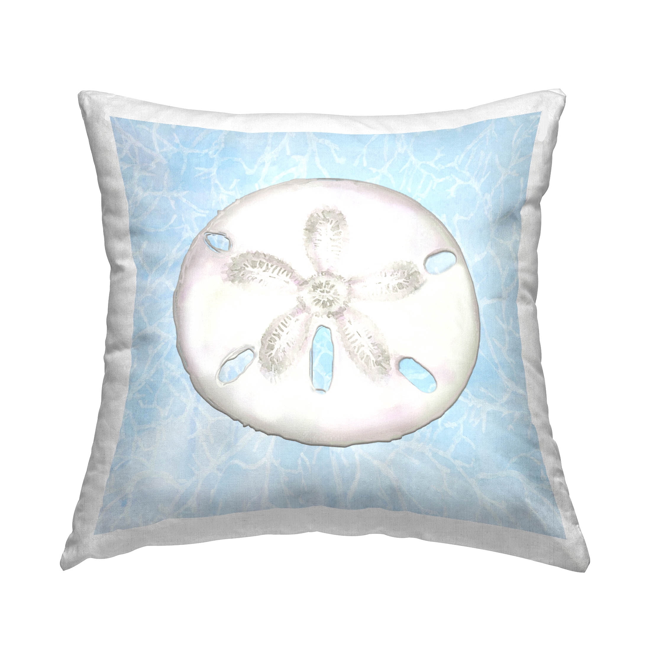 Stupell Industries Sand Dollar Coastal Sea Life Printed Throw Pillow Design by Diannart