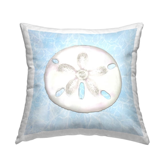 Stupell Industries Sand Dollar Coastal Sea Life Printed Throw Pillow Design by Diannart