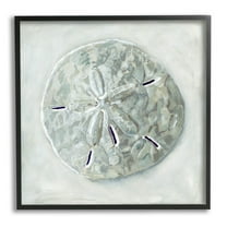 Stupell Industries Sand Dollar Seashell Painting Black Framed Art Print Wall Art, Design by Erica Christopher