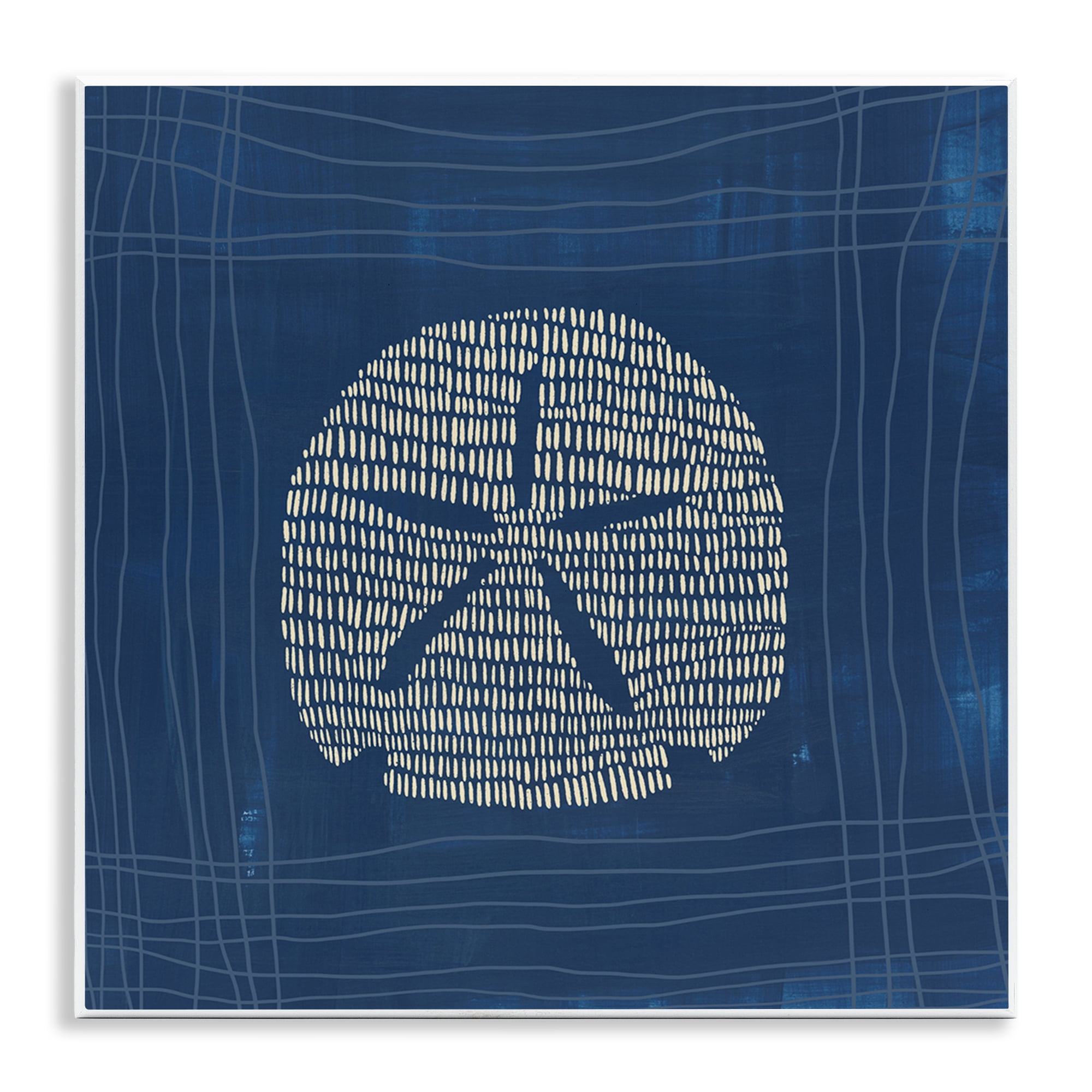 Blue Coastal Sand Dollar MDF Wood Wall Art, 12 x 12