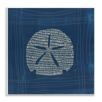 Stupell Industries Sand Dollar on Blue Coastal Painting Unframed Art Print Wall Art, 12 x 12