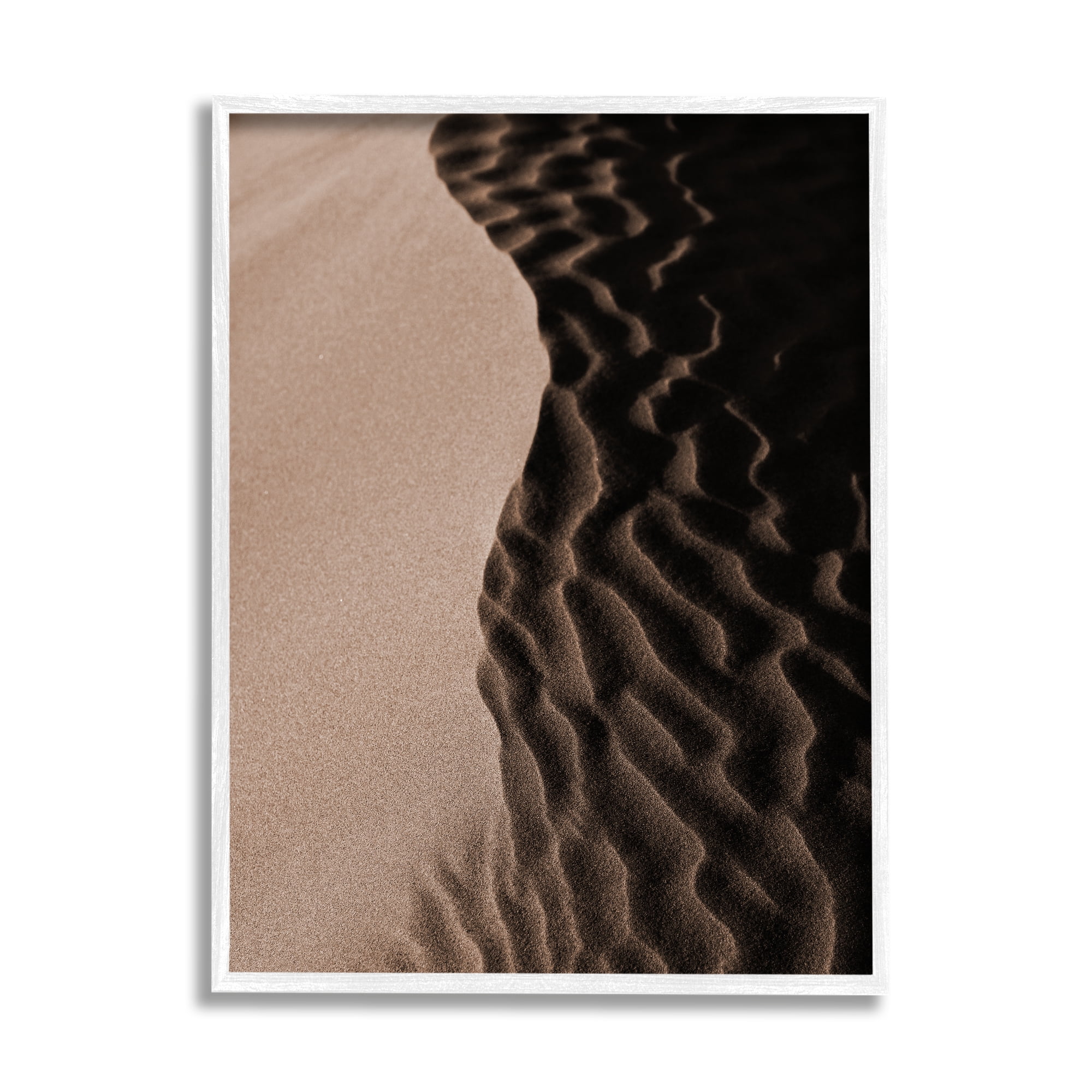 Stupell Industries Sand Dunes Photography Nature Photography White Framed Art Print Wall Art, 11 x 14