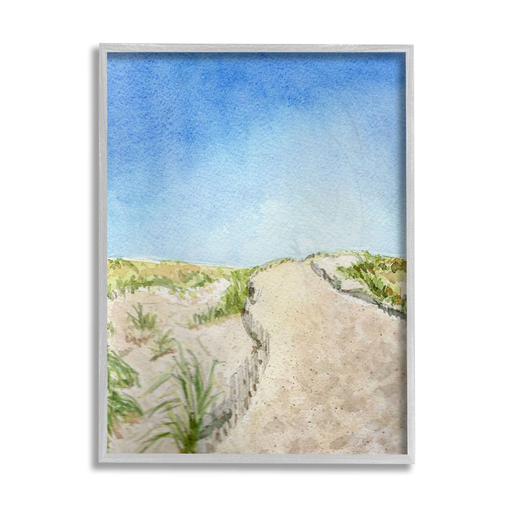 Stupell Industries Sand Dunes at Beach Coastal Nature Landscape Grey Framed, 11 x 14, Design by Melissa Hyatt LLC