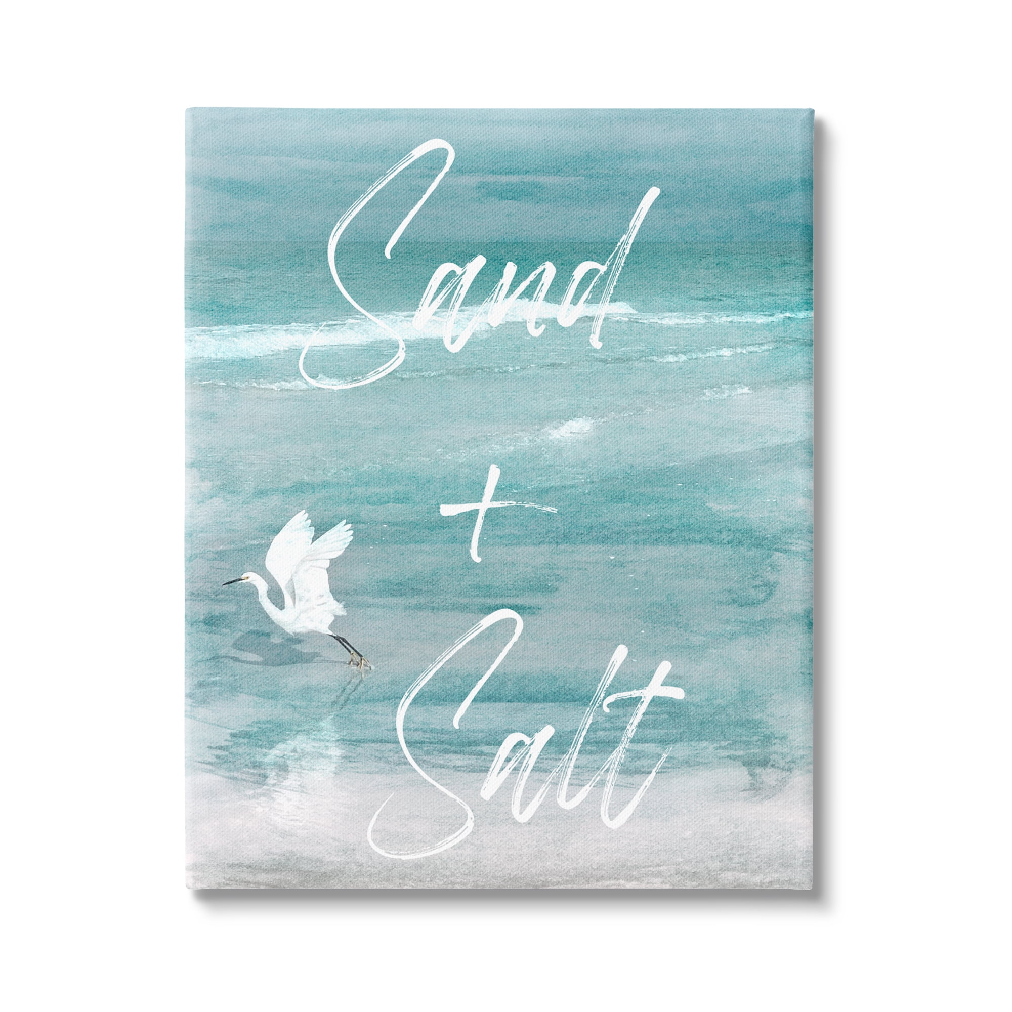 Stupell Industries Sand & Salt Beach Phrase Animals & Insects Painting Gallery Wrapped Canvas Art Print Wall Art, 36 x 48