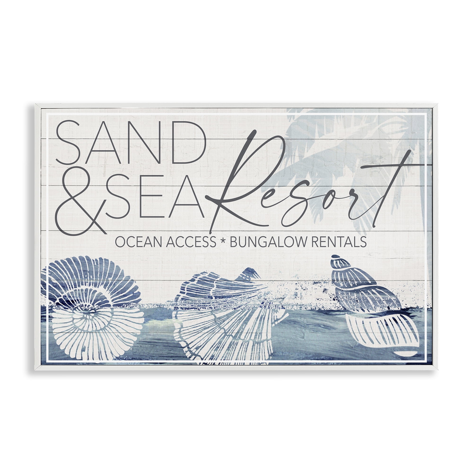 Stupell Industries Sand & Sea Resort Nautical & Beach Painting White Framed Art Print Wall Art, 18 x 12