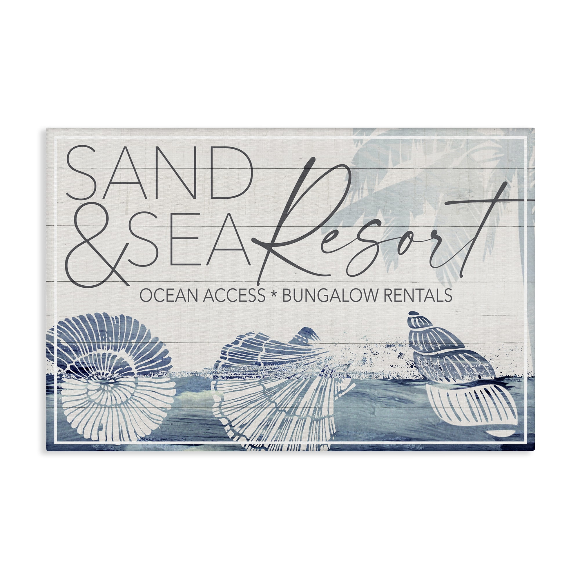 Stupell Industries Sand & Sea Resort Nautical & Beach Painting Wrapped Canvas Art Print Wall Art, 36 x 24