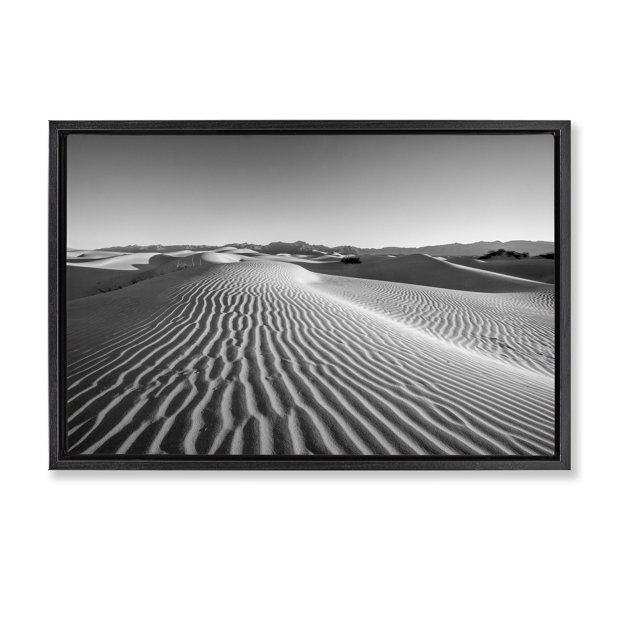 Stupell Industries Sand Waves In The Distance Black Framed Floater Canvas Wall Art, design by Jon Evan