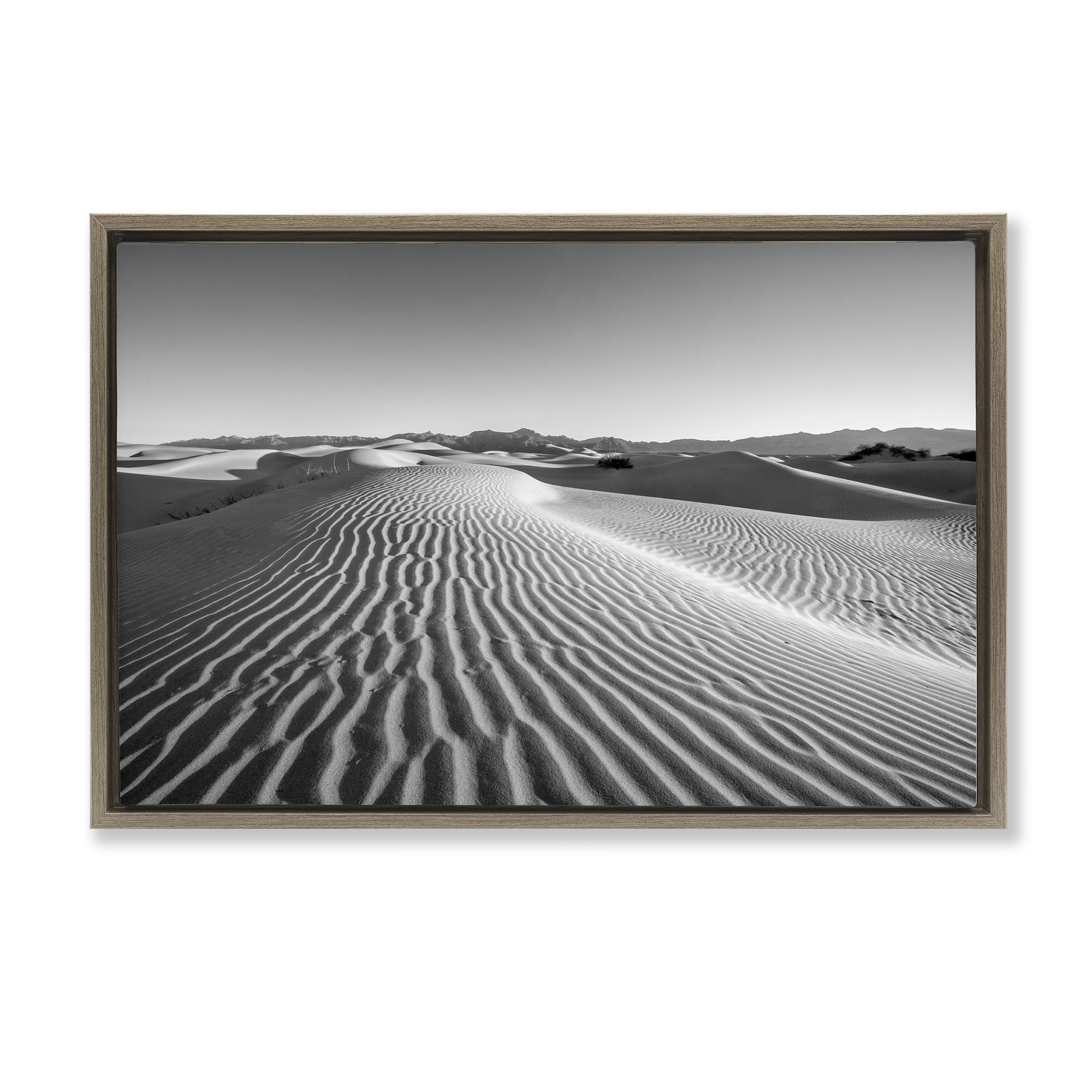 Stupell Industries Sand Waves In The Distance Brown Framed Floater Canvas Wall Art, design by Jon Evan