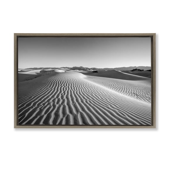 Stupell Industries Sand Waves In The Distance Brown Framed Floater Canvas Wall Art, design by Jon Evan