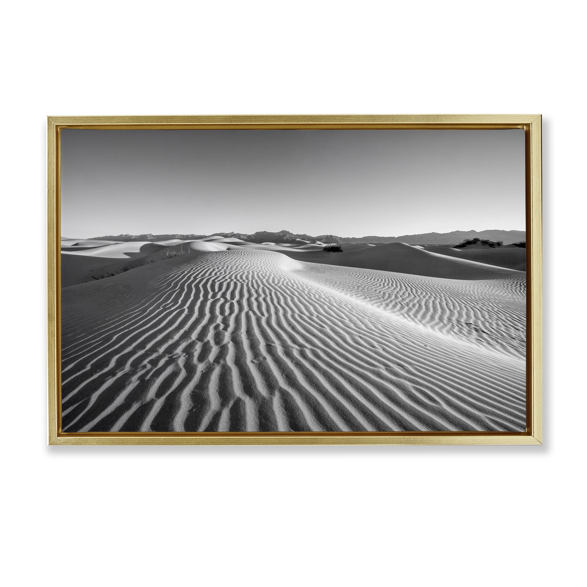Stupell Industries Sand Waves In The Distance Gold Framed Floater Canvas Wall Art, design by Jon Evan