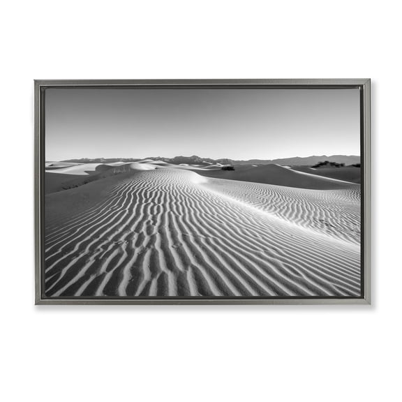 Stupell Industries Sand Waves In The Distance Gray Framed Floater Canvas Wall Art, design by Jon Evan