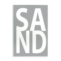 Stupell Industries Sand Word on Grey Typography Painting Unframed Art Print Wall Art, 10 x 15
