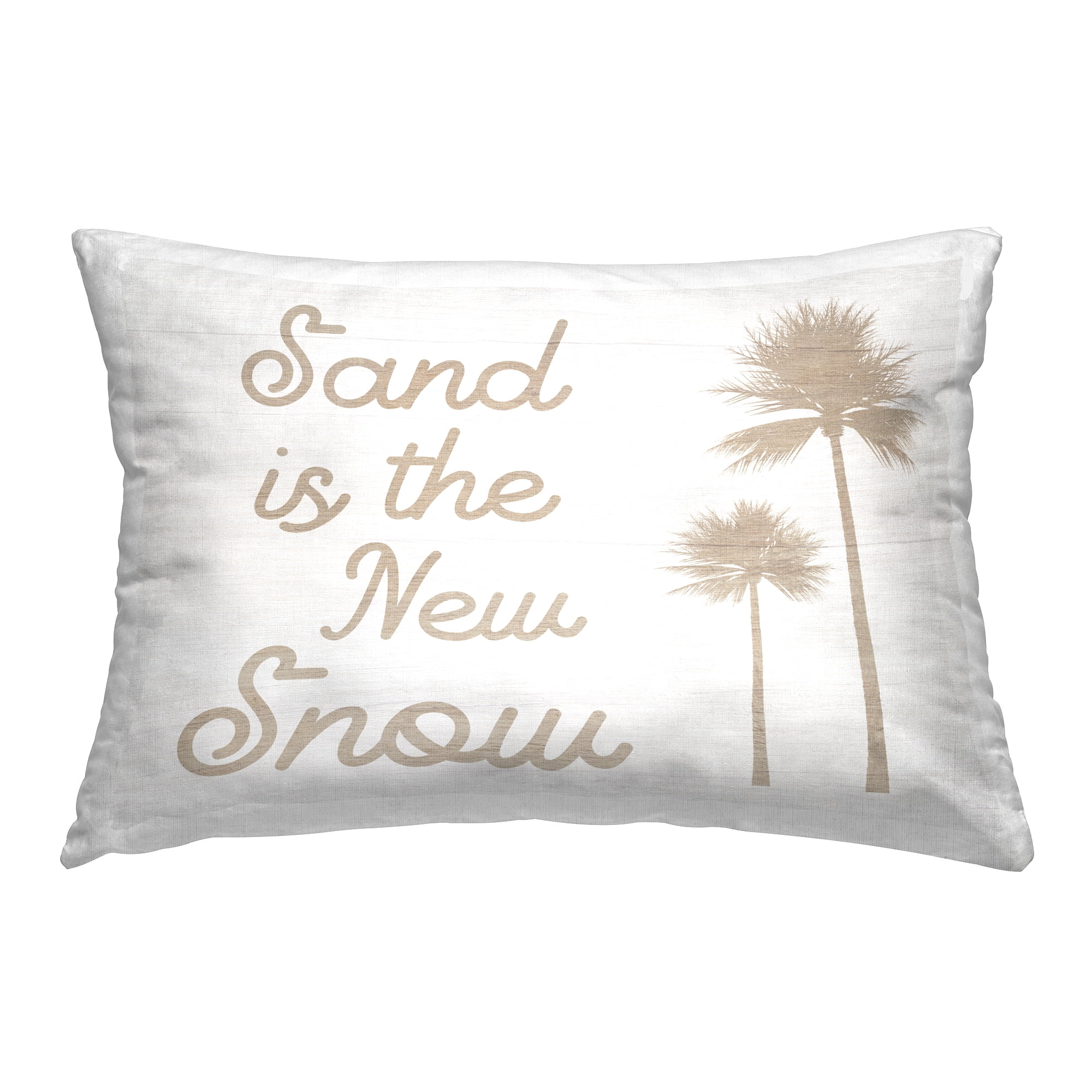 Stupell Industries Sand is New Snow Decorative Printed Throw Pillow, 14 x 20