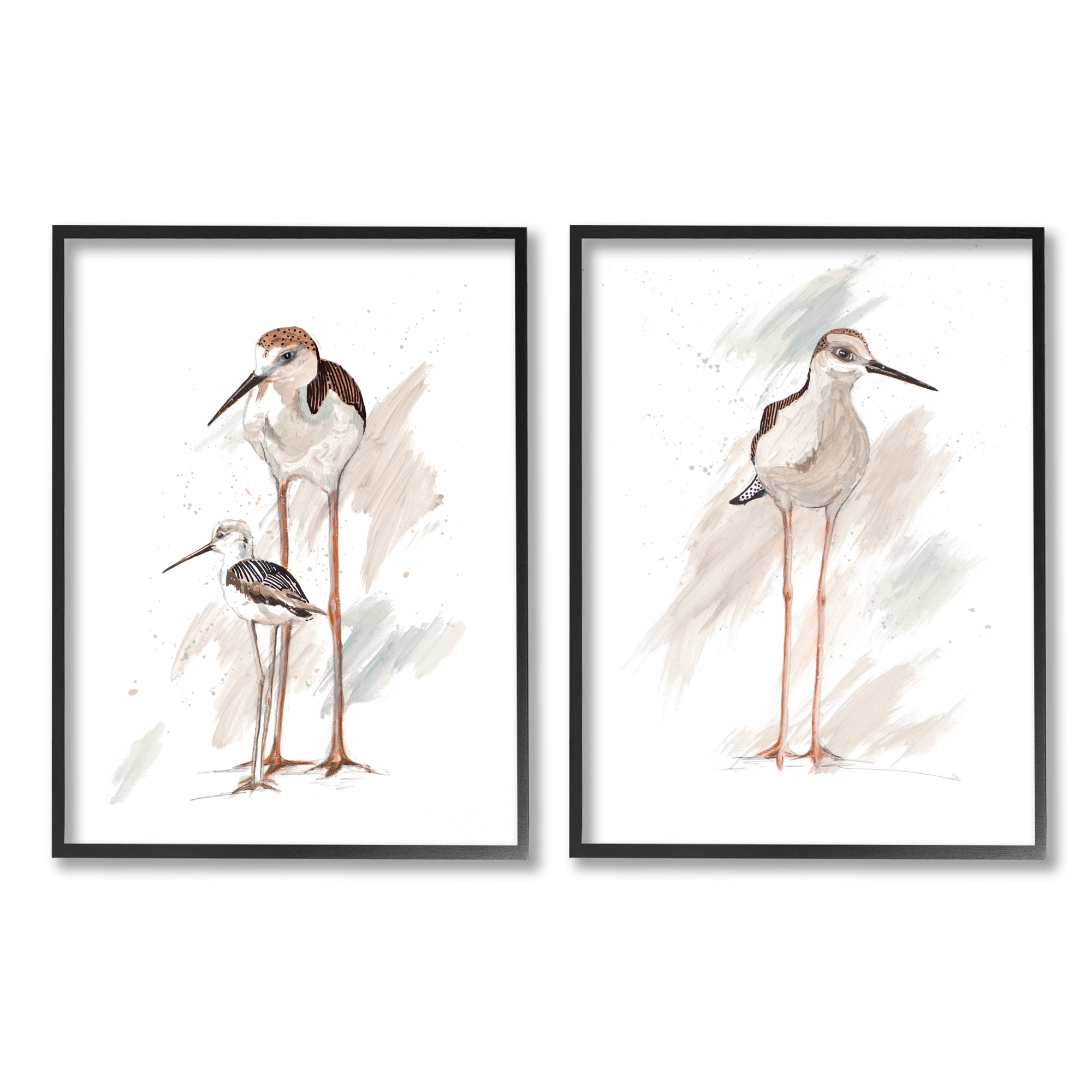 Stupell Industries Sandpiper Bird Family Sunny Beach Coastal Bird ,24 x 30, Design by Patricia Pinto