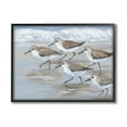 thumbnail image 1 of Stupell Industries Sandpiper Bird Flock Marching Beach Coast Waves Paintings Black Framed Art Print Wall Art, 20x16, by Tim OToole, 1 of 8