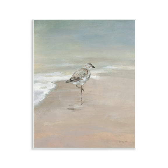 Stupell Industries Sandpiper Nautical Shore Bird Animals Painting Unframed Art Print Wall Art, 11 x 14