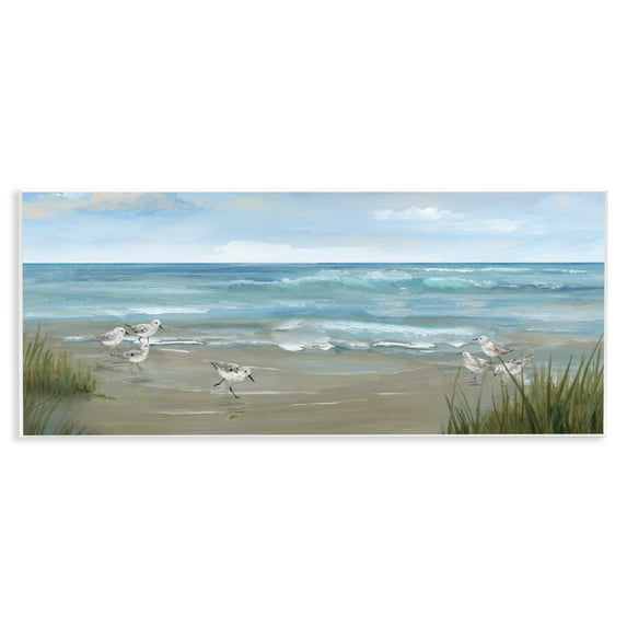 Stupell Industries Sandpiper View From Beach Wall Plaque Art design by Nan, 7 x 17