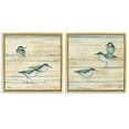 thumbnail image 1 of Stupell Industries Sandpipers Abstract Water Shoreline Animals & Insects Painting Gold Floater Framed Canvas Art Print Wall Art, 25 x 25, Set of 2, 1 of 9