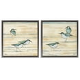 thumbnail image 1 of Stupell Industries Sandpipers Abstract Water Shoreline Animals & Insects Painting Gray Floater Framed Canvas Art Print Wall Art, 18 x 18, Set of 2, 1 of 9