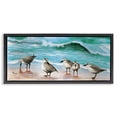 thumbnail image 1 of Stupell Industries Traditional Sandpipers Along Beach Shore Black Floating Frame Canvas Art, 25 x 11, by Christine Reichow, 1 of 8