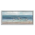 thumbnail image 1 of Stupell Industries Sandpipers Birds Cloudy Sky Beach Shore Painting, 24 x 10, Design by Sally Swatland, 1 of 8