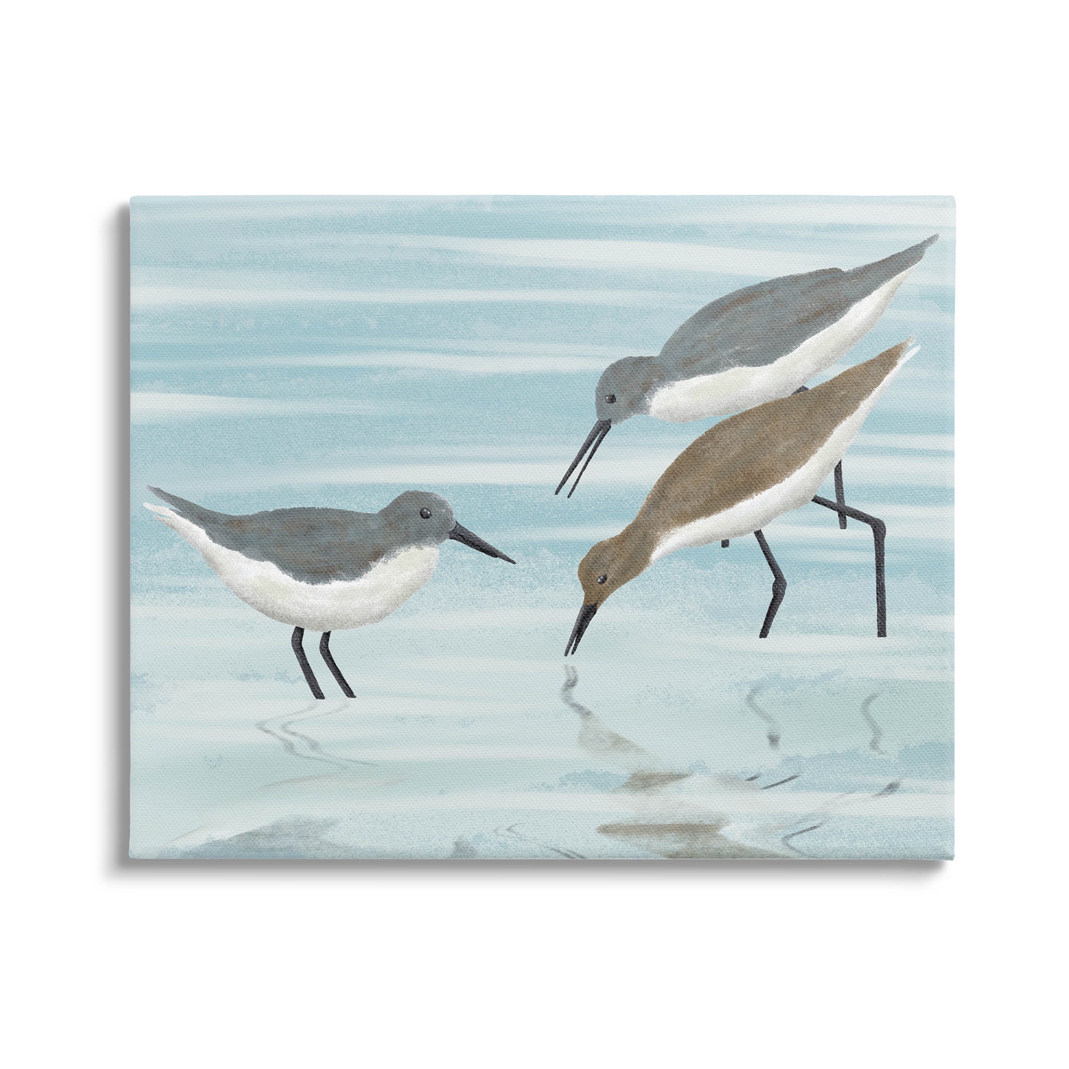Stupell Industries Sandpipers Grazing Shallow Beach Water Graphic Art Gallery Wrapped Canvas Print Wall Art, Design by Marcus Prime