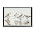 thumbnail image 1 of Stupell Industries Farmhouse Sandpipers Shore Reflection Black Floating Frame Canvas Art, 25 x 17, by Petals Prints Design, 1 of 8