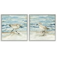 thumbnail image 1 of Stupell Industries Sandpipers Treading Beach Shore Animals Painting Gray Framed Art Print Wall Art, 24 x 24, Set of 2, 1 of 8