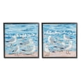 thumbnail image 1 of Stupell Industries Sandpipers on Shore Painting Animals & Insects Painting Black Framed Art Print Wall Art, 12 x 12, Set of 2, 1 of 9