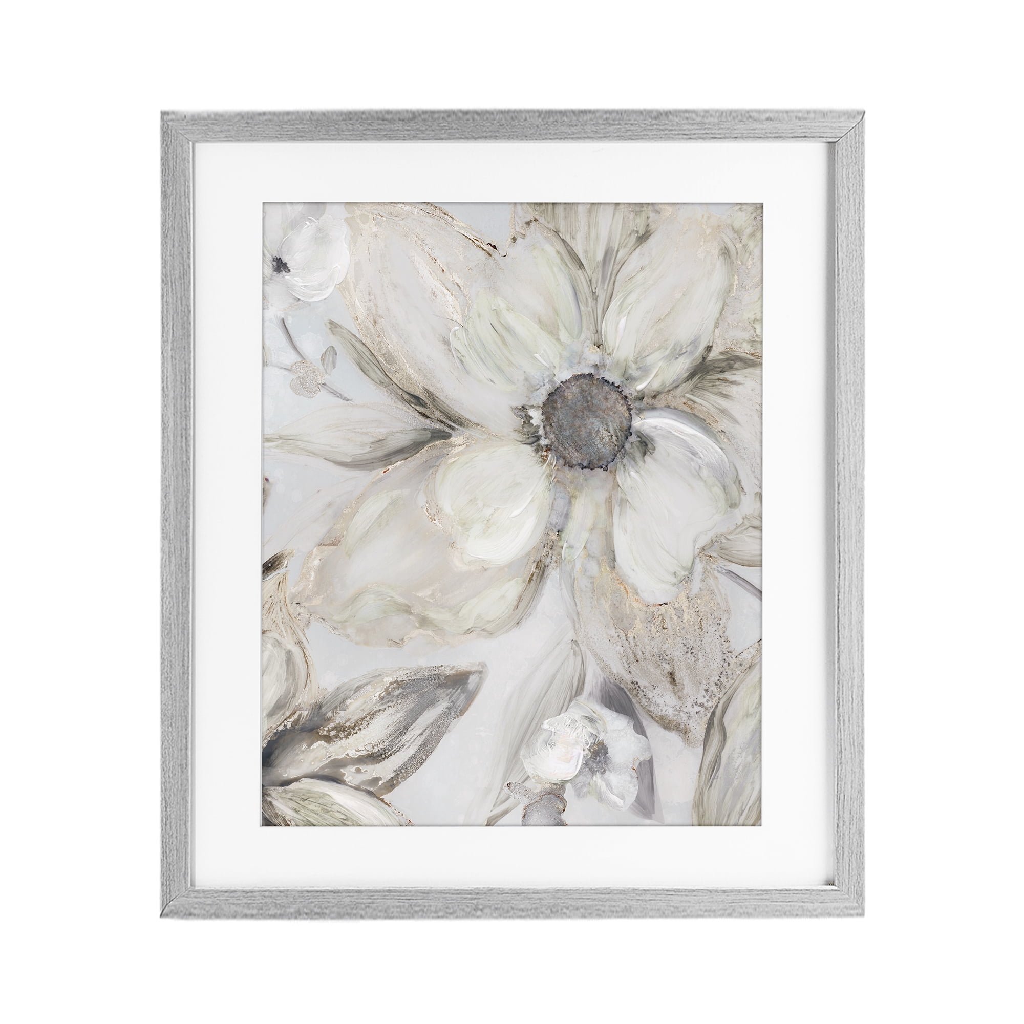 Stupell Industries Sandstone Tone Blooms Gray Framed Print Under Glass, design by Carol Robinson