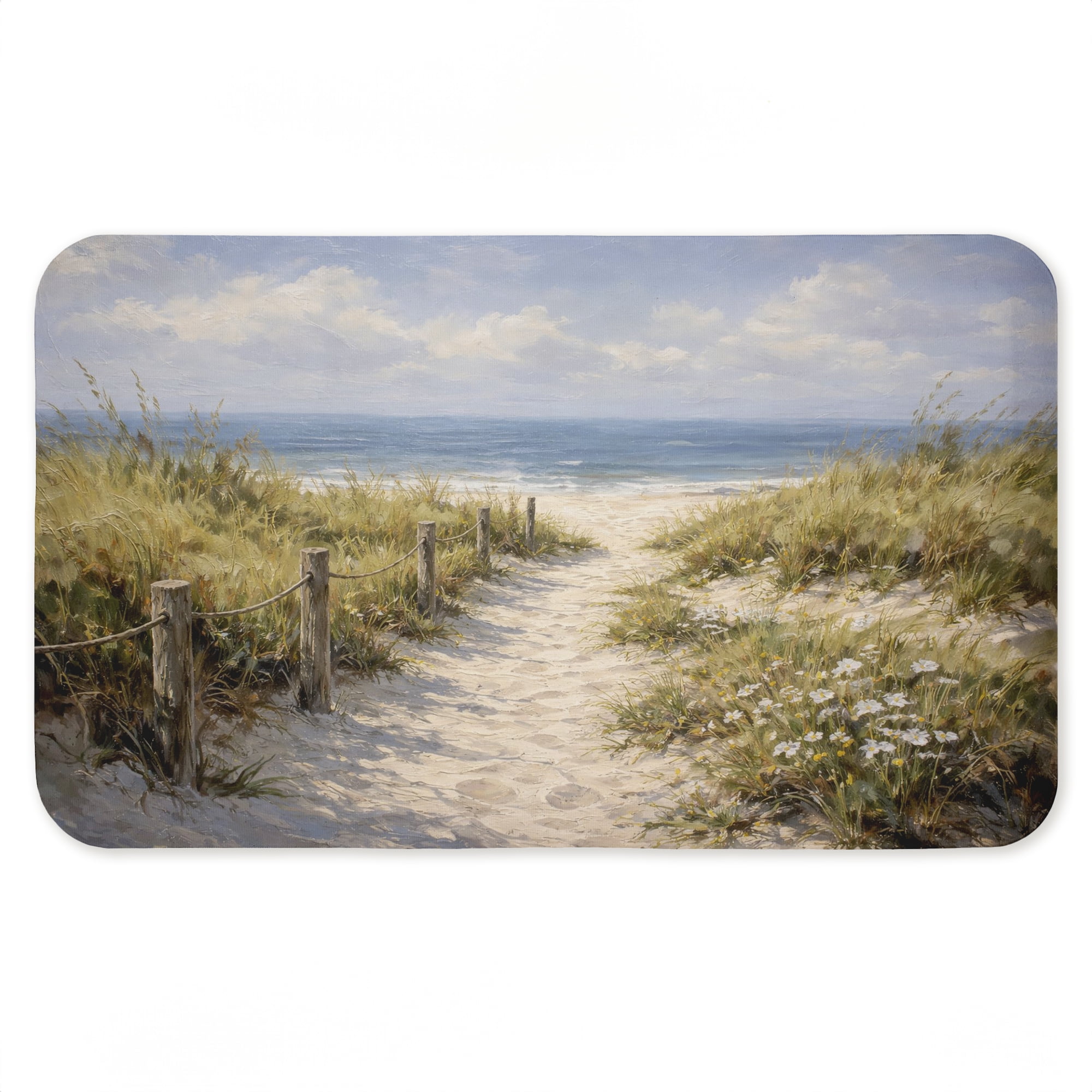 Stupell Industries Sandy Beach Pathway Printed Anti-Fatigue Floor Mat, design by Ziwei Li