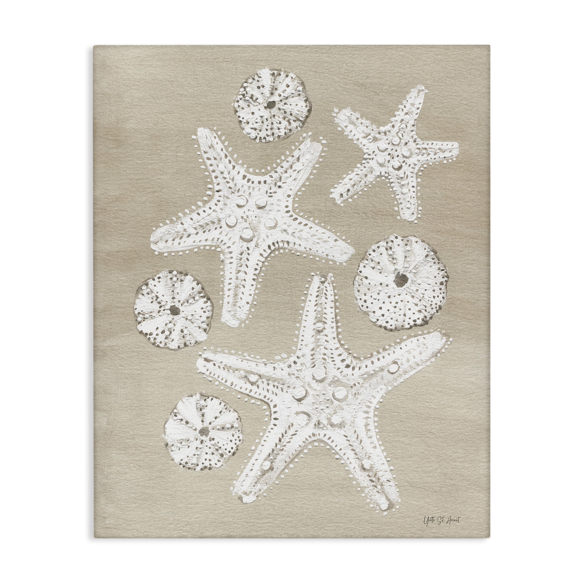 Stupell Industries Sandy Beach Treasures Coastal Painting Gallery Wrapped Canvas Art Print Wall Art, 30 x 40