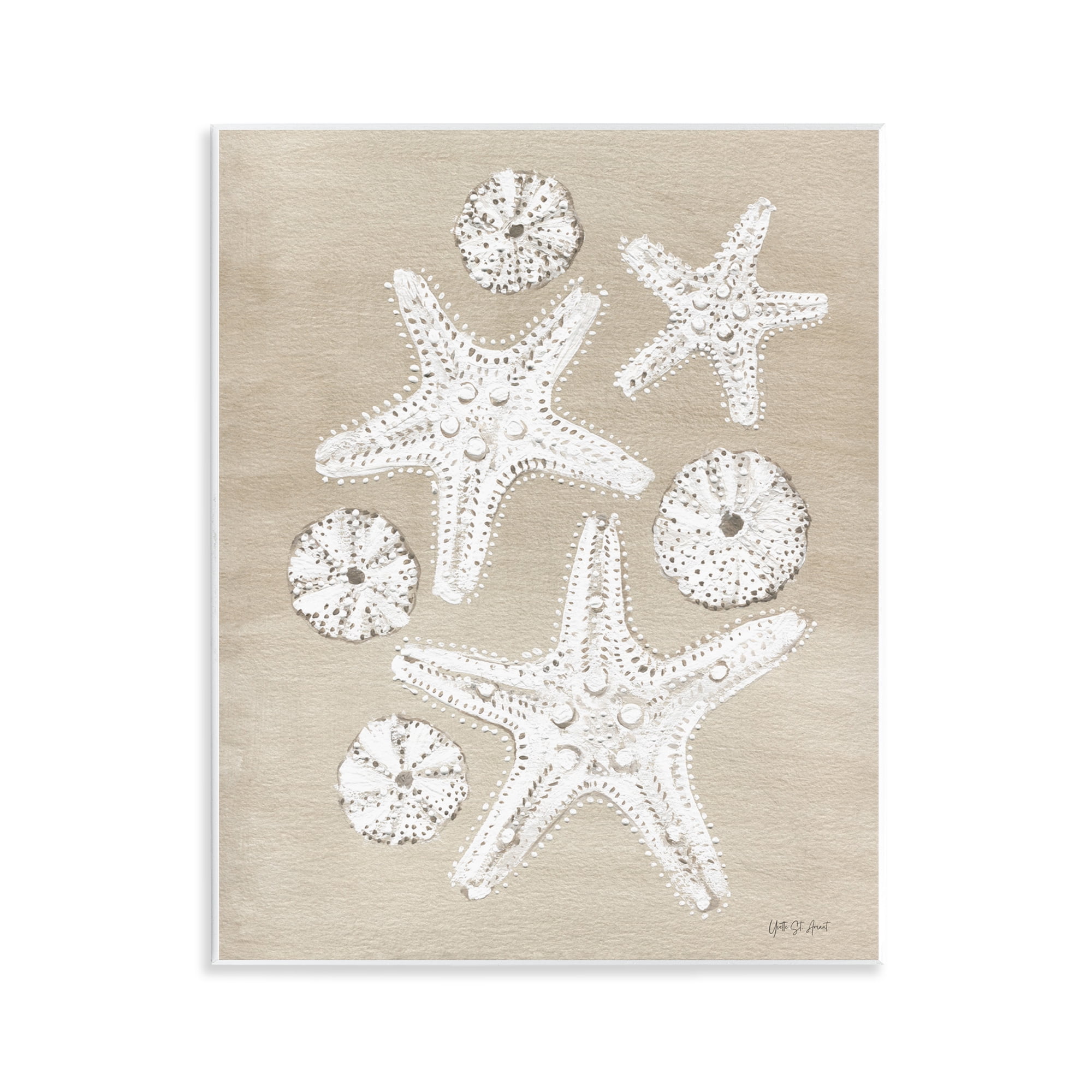 Stupell Industries Sandy Beach Treasures Coastal Painting Unframed Art Print Wall Art, 11 x 14