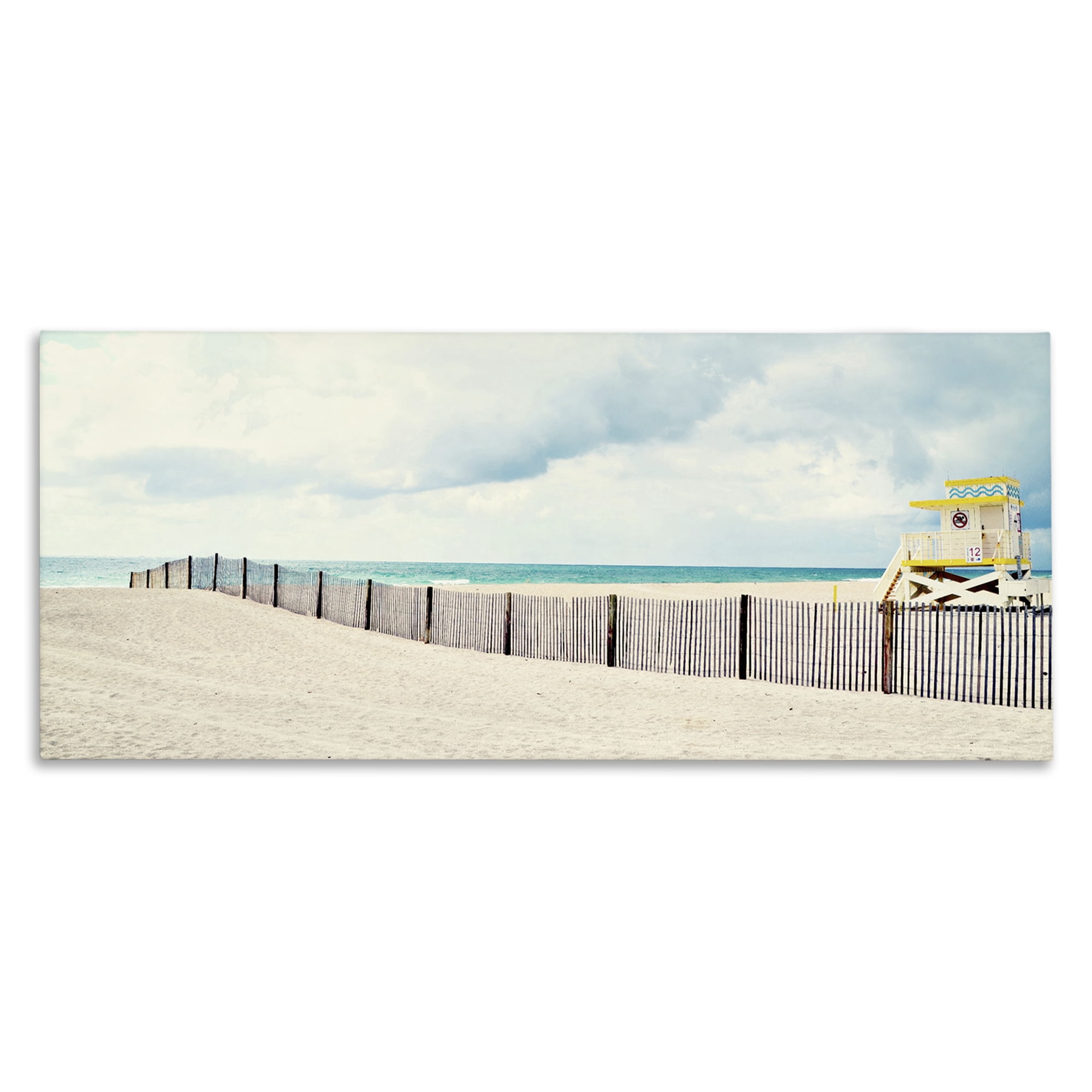 Stupell Industries Sandy Boardwalk Way Nautical & Beach Photography Wrapped Canvas Art Print Wall Art, 24 x 10