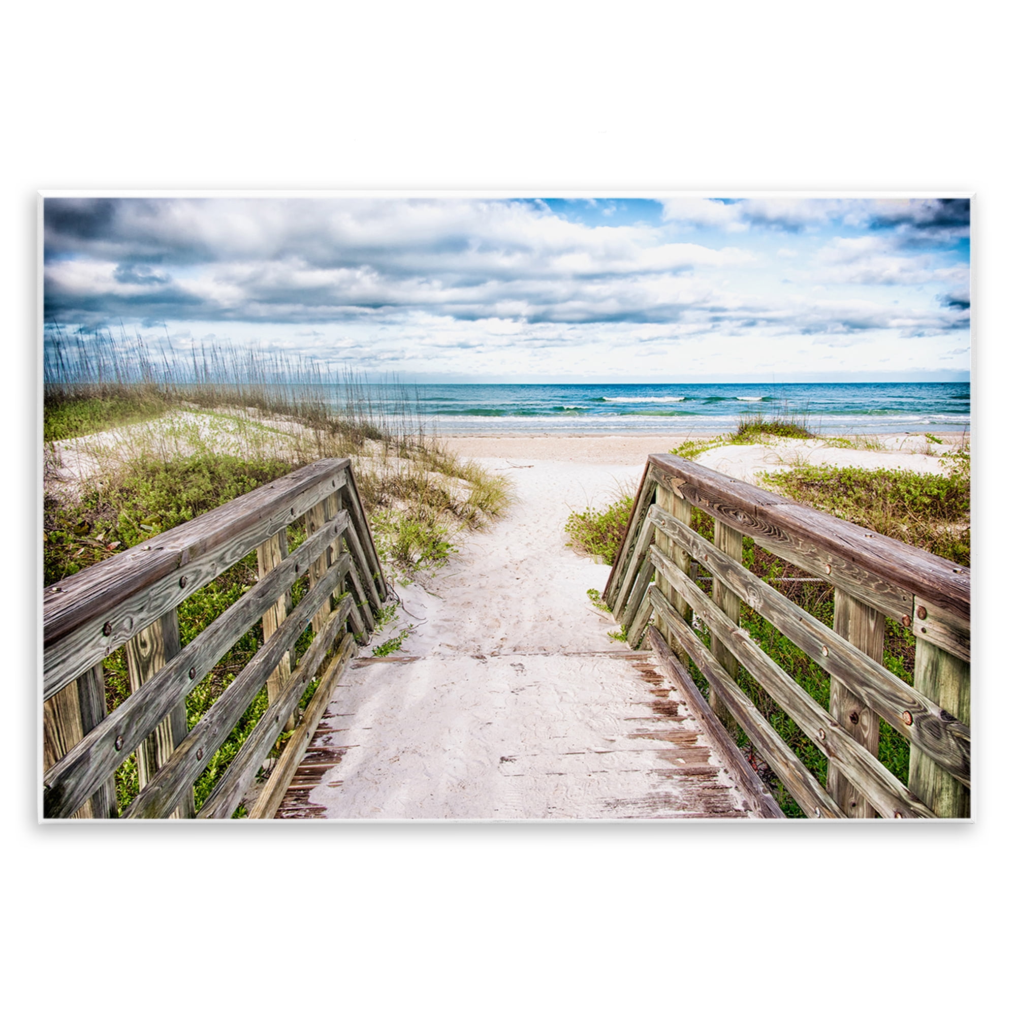 Stupell Industries Sandy Coast Boardwalk Nautical & Beach Photography ...