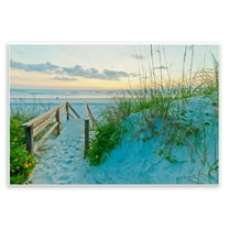 Stupell Industries Sandy Coast Footprints Nautical & Beach Photography Unframed Art Print Wall Art, 15 x 10