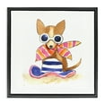 thumbnail image 1 of Stupell Industries Sandy Dog on Beach Animals Painting Black Floater Framed Canvas Art Print Wall Art, 18 x 18, 1 of 10