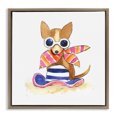 thumbnail image 1 of Stupell Industries Coastal Sandy Dog on Beach Brown Floating Frame Canvas Art, 25 x 25, by Geoff Allen, 1 of 8