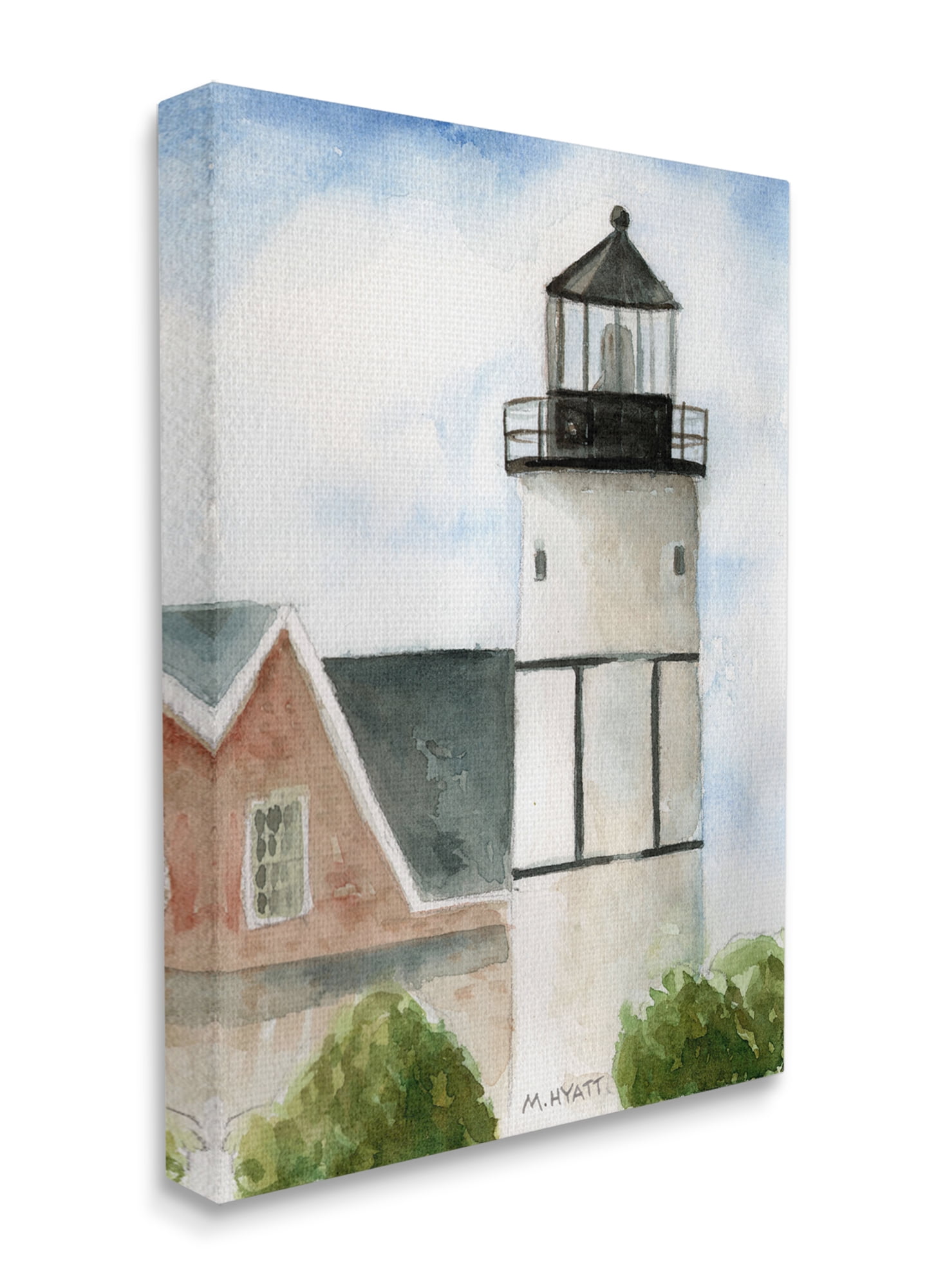 Stupell Industries Sandy Neck Lighthouse Coastal Beach Architecture Canvas Wall Art, 16 x 20, Design by Melissa Hyatt LLC