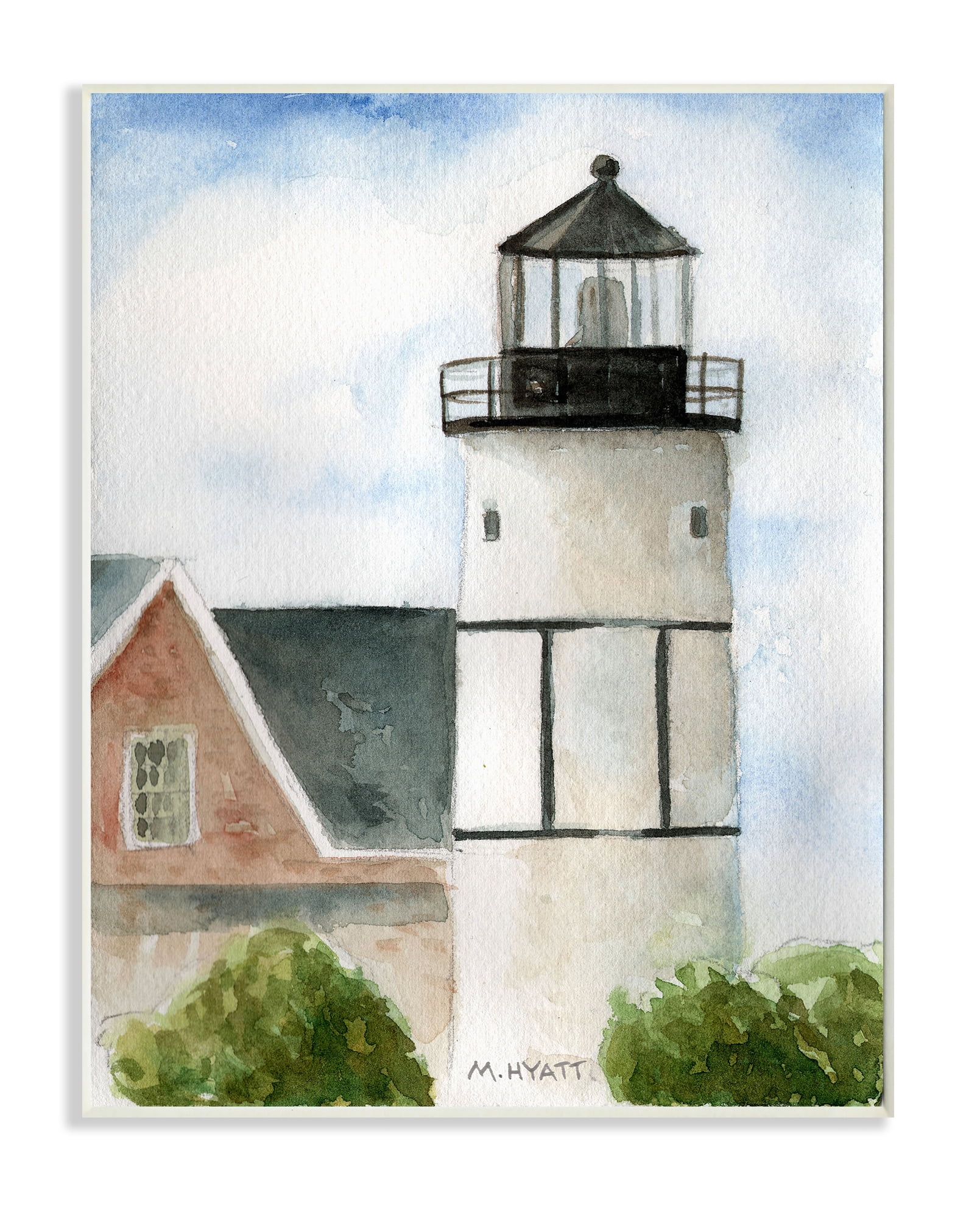Stupell Industries Sandy Neck Lighthouse Coastal Beach Architecture Wall Plaque, 13 x 19, Design by Melissa Hyatt LLC