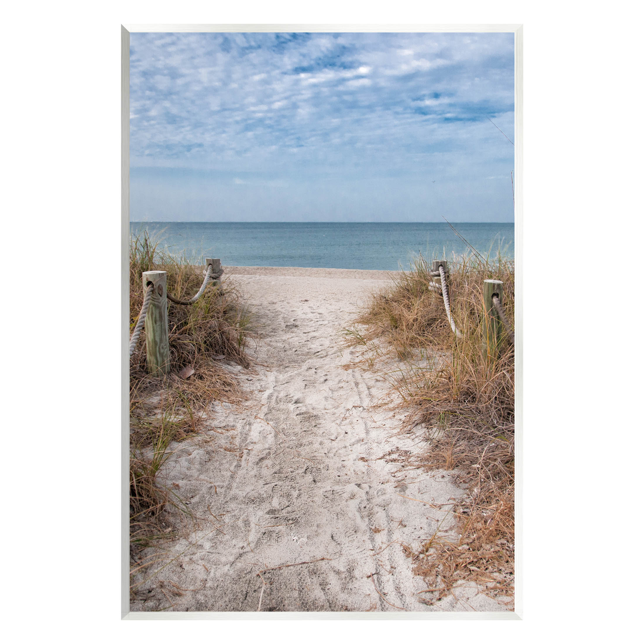 Stupell Industries Sandy Ocean Boardwalk Summer Horizon Photograph Unframed Art Print Wall Art, Design by Mary Lou Photography