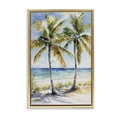 thumbnail image 1 of Stupell Industries Coastal Sandy Palms Duo Ocean View Gold Floating Frame Canvas Art, 21 x 31, by Petals Prints Design, 1 of 8