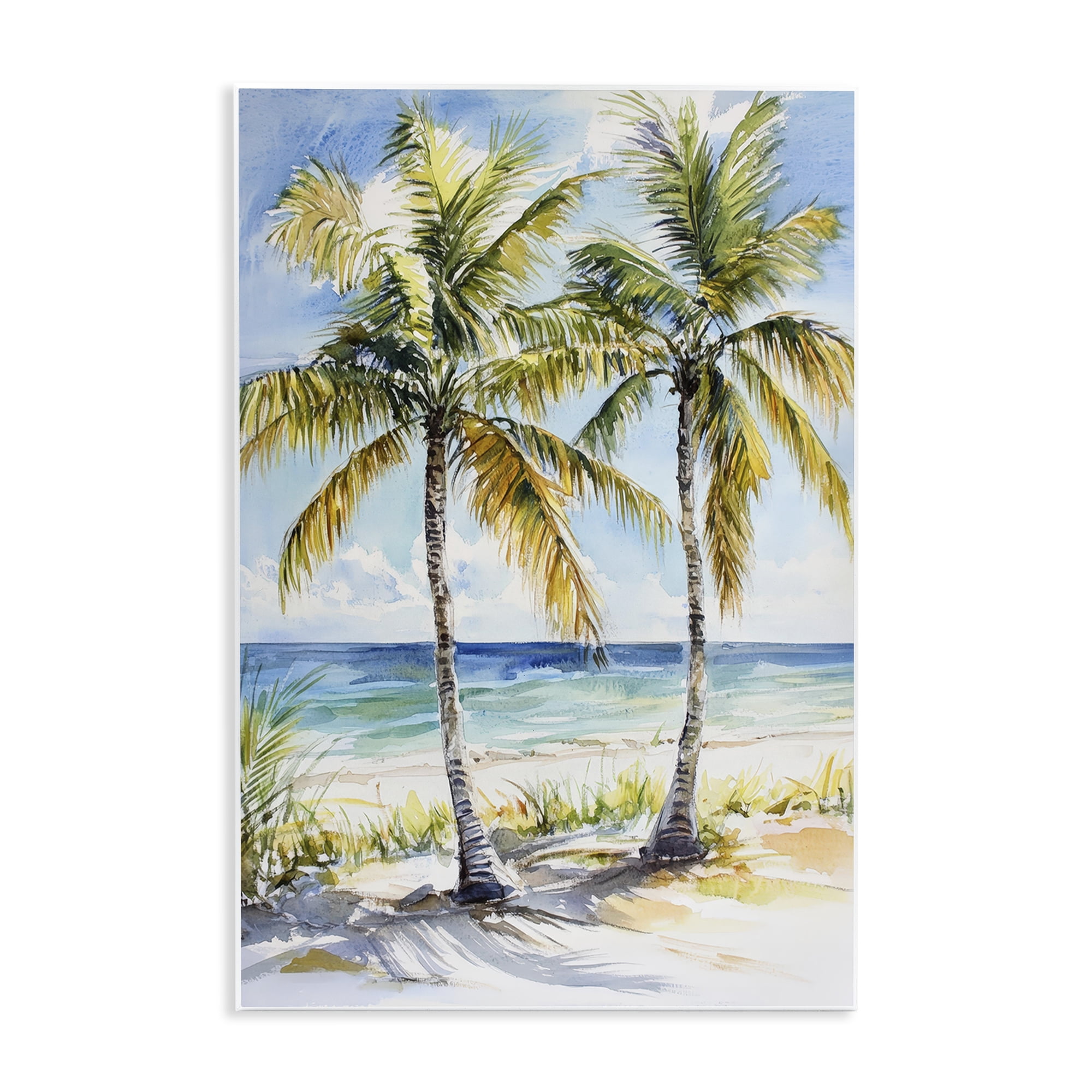 Stupell Industries Sandy Palms Duo Ocean View Wall Plaque Art, design by Petal Prints Design