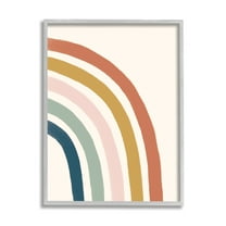 Stupell Industries Sandy Rainbow Right Side Geometric Stripes,16 x 20, Design by Deborah Curiel